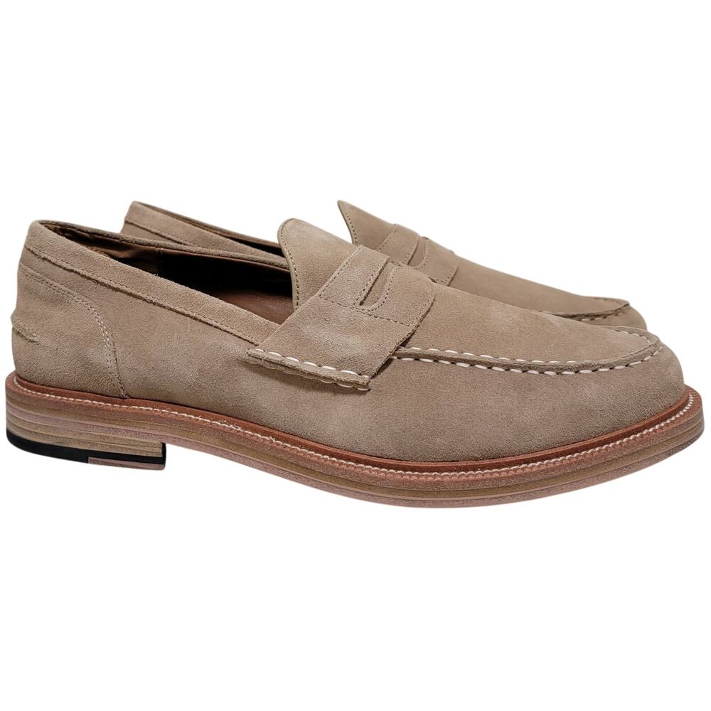 ALDO Men Buckley Slip On Penny Loafers Size US 14 Taupe Brown Suede